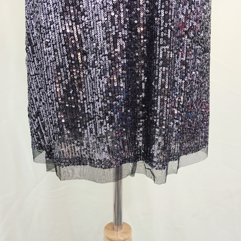 SOLD Free People Gold Rush mini dress black sequin med - Picture 5 of 6